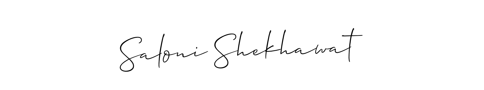 Create a beautiful signature design for name Saloni Shekhawat. With this signature (Allison_Script) fonts, you can make a handwritten signature for free. Saloni Shekhawat signature style 2 images and pictures png