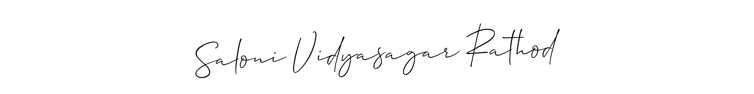 How to make Saloni Vidyasagar Rathod name signature. Use Allison_Script style for creating short signs online. This is the latest handwritten sign. Saloni Vidyasagar Rathod signature style 2 images and pictures png