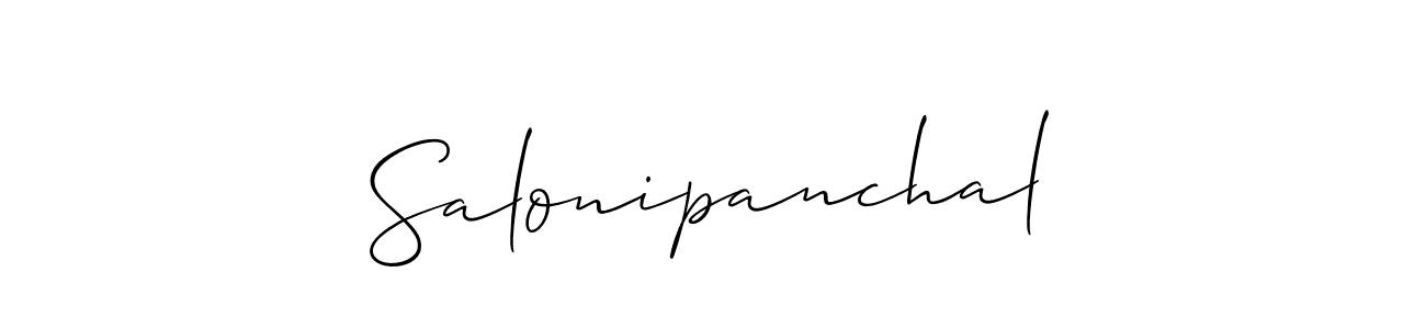 You should practise on your own different ways (Allison_Script) to write your name (Salonipanchal) in signature. don't let someone else do it for you. Salonipanchal signature style 2 images and pictures png