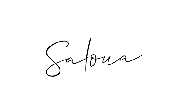 This is the best signature style for the Saloua name. Also you like these signature font (Allison_Script). Mix name signature. Saloua signature style 2 images and pictures png