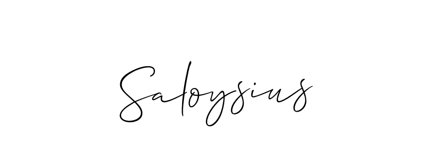 Also You can easily find your signature by using the search form. We will create Saloysius name handwritten signature images for you free of cost using Allison_Script sign style. Saloysius signature style 2 images and pictures png