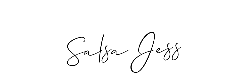 Also we have Salsa Jess name is the best signature style. Create professional handwritten signature collection using Allison_Script autograph style. Salsa Jess signature style 2 images and pictures png