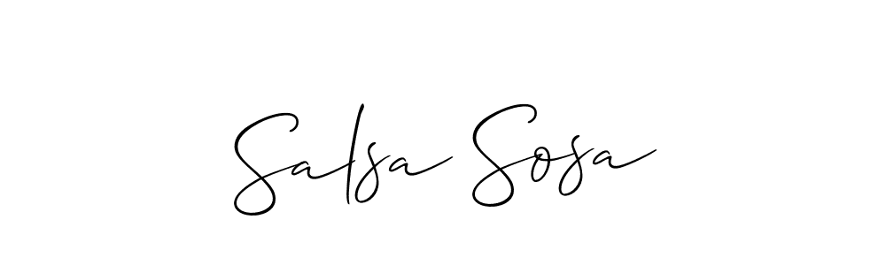 How to make Salsa Sosa signature? Allison_Script is a professional autograph style. Create handwritten signature for Salsa Sosa name. Salsa Sosa signature style 2 images and pictures png
