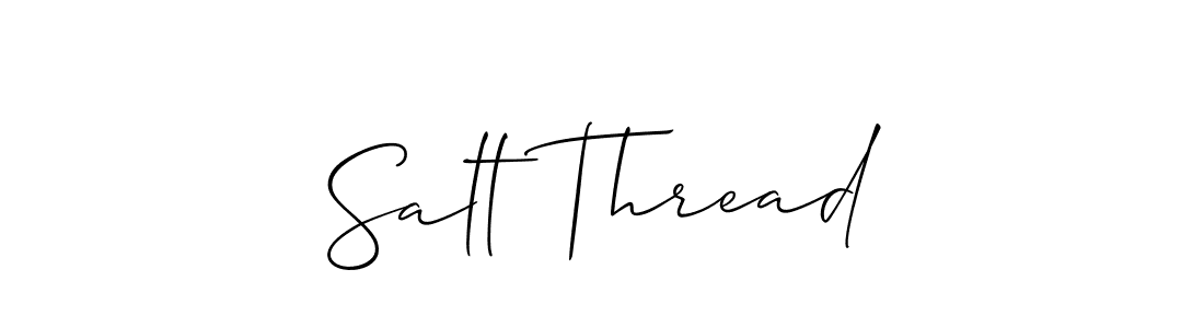 Once you've used our free online signature maker to create your best signature Allison_Script style, it's time to enjoy all of the benefits that Salt Thread name signing documents. Salt Thread signature style 2 images and pictures png