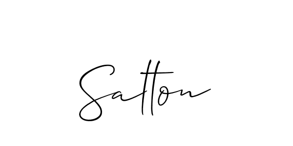 Create a beautiful signature design for name Salton. With this signature (Allison_Script) fonts, you can make a handwritten signature for free. Salton signature style 2 images and pictures png