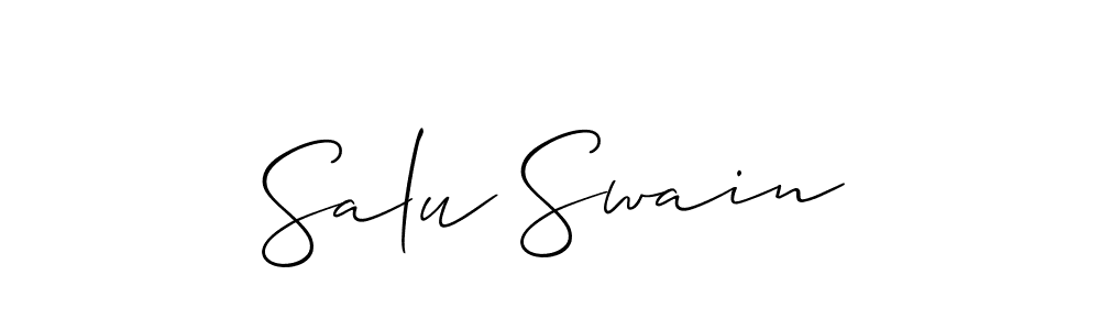 Make a beautiful signature design for name Salu Swain. With this signature (Allison_Script) style, you can create a handwritten signature for free. Salu Swain signature style 2 images and pictures png