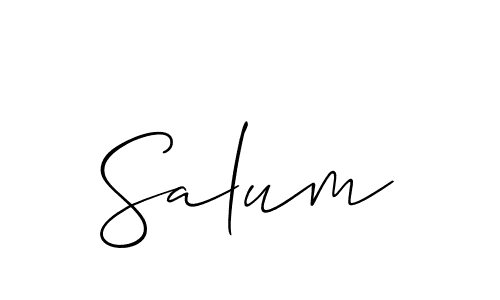 Similarly Allison_Script is the best handwritten signature design. Signature creator online .You can use it as an online autograph creator for name Salum. Salum signature style 2 images and pictures png