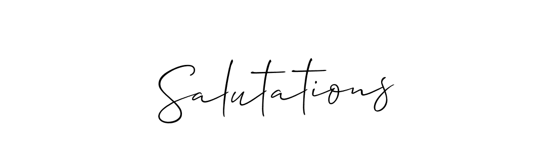 How to Draw Salutations signature style? Allison_Script is a latest design signature styles for name Salutations. Salutations signature style 2 images and pictures png