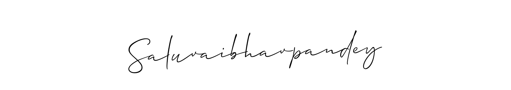 Design your own signature with our free online signature maker. With this signature software, you can create a handwritten (Allison_Script) signature for name Saluvaibhavpandey. Saluvaibhavpandey signature style 2 images and pictures png
