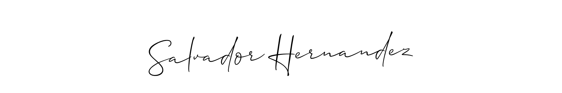 It looks lik you need a new signature style for name Salvador Hernandez. Design unique handwritten (Allison_Script) signature with our free signature maker in just a few clicks. Salvador Hernandez signature style 2 images and pictures png