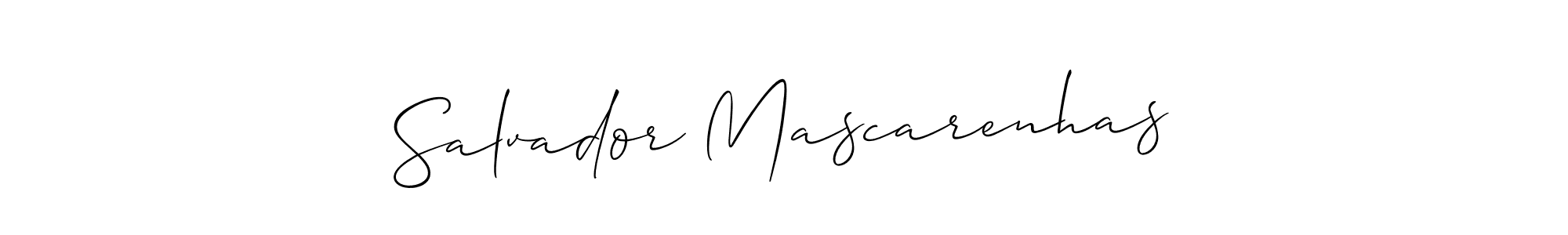 Make a short Salvador Mascarenhas signature style. Manage your documents anywhere anytime using Allison_Script. Create and add eSignatures, submit forms, share and send files easily. Salvador Mascarenhas signature style 2 images and pictures png