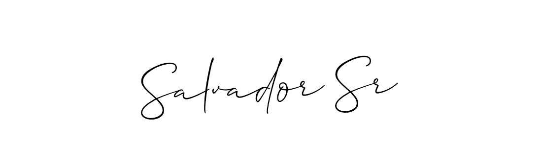 Also we have Salvador Sr name is the best signature style. Create professional handwritten signature collection using Allison_Script autograph style. Salvador Sr signature style 2 images and pictures png