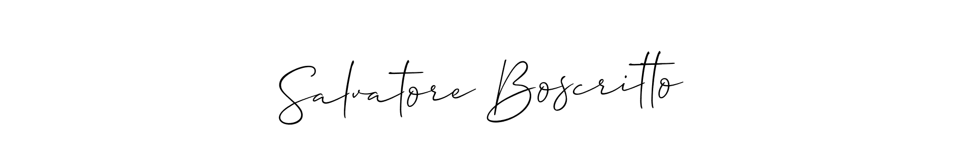 Design your own signature with our free online signature maker. With this signature software, you can create a handwritten (Allison_Script) signature for name Salvatore Boscritto. Salvatore Boscritto signature style 2 images and pictures png