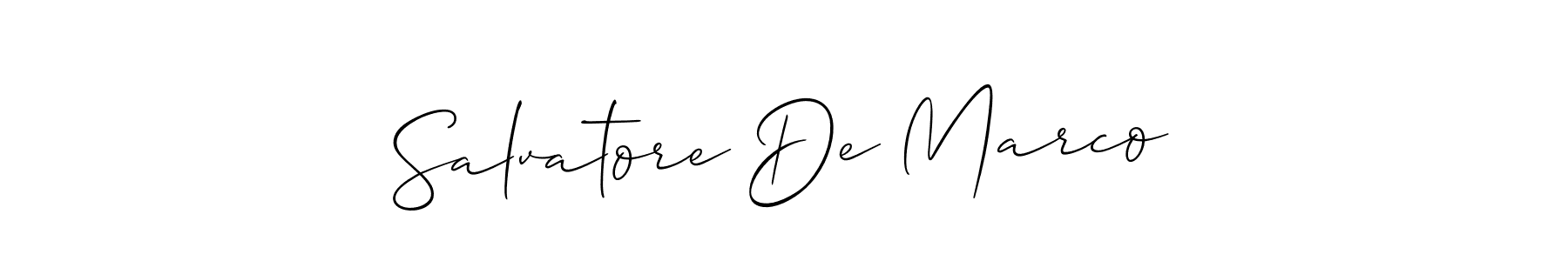 Also we have Salvatore De Marco name is the best signature style. Create professional handwritten signature collection using Allison_Script autograph style. Salvatore De Marco signature style 2 images and pictures png