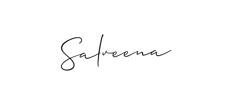 Similarly Allison_Script is the best handwritten signature design. Signature creator online .You can use it as an online autograph creator for name Salveena. Salveena signature style 2 images and pictures png