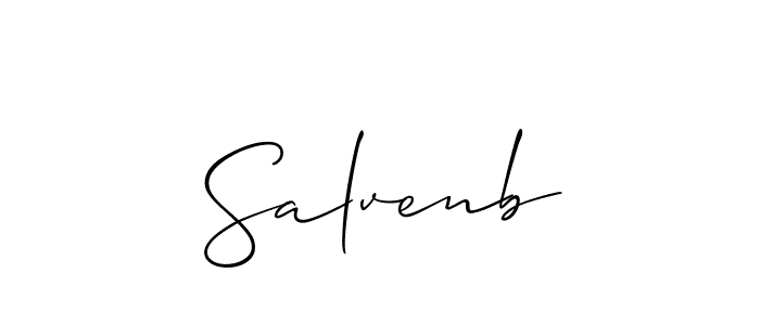 How to make Salvenb name signature. Use Allison_Script style for creating short signs online. This is the latest handwritten sign. Salvenb signature style 2 images and pictures png