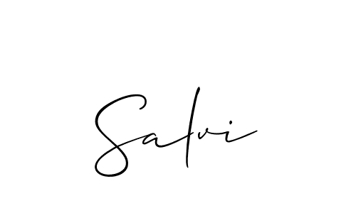 Use a signature maker to create a handwritten signature online. With this signature software, you can design (Allison_Script) your own signature for name Salvi. Salvi signature style 2 images and pictures png