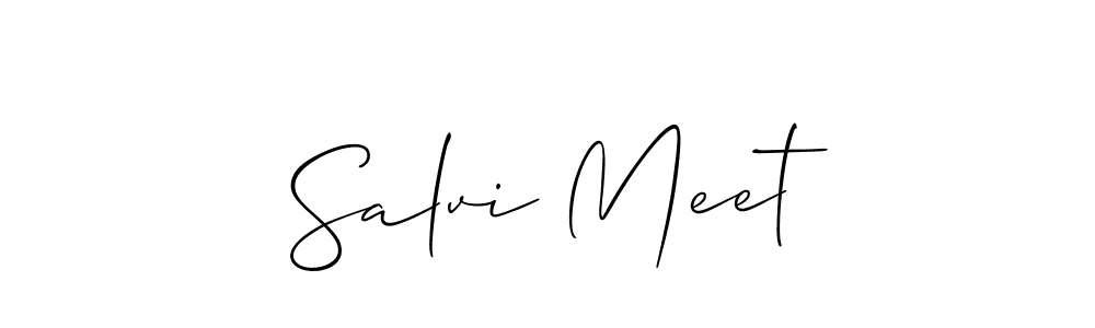 Check out images of Autograph of Salvi Meet name. Actor Salvi Meet Signature Style. Allison_Script is a professional sign style online. Salvi Meet signature style 2 images and pictures png