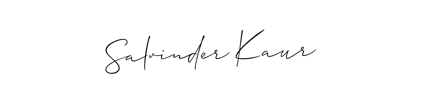 Also we have Salvinder Kaur name is the best signature style. Create professional handwritten signature collection using Allison_Script autograph style. Salvinder Kaur signature style 2 images and pictures png