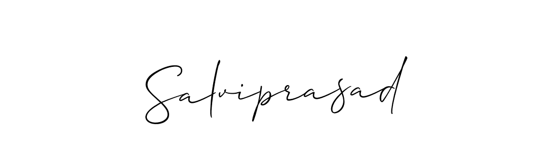 Design your own signature with our free online signature maker. With this signature software, you can create a handwritten (Allison_Script) signature for name Salviprasad. Salviprasad signature style 2 images and pictures png