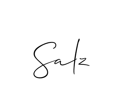 Make a short Salz signature style. Manage your documents anywhere anytime using Allison_Script. Create and add eSignatures, submit forms, share and send files easily. Salz signature style 2 images and pictures png