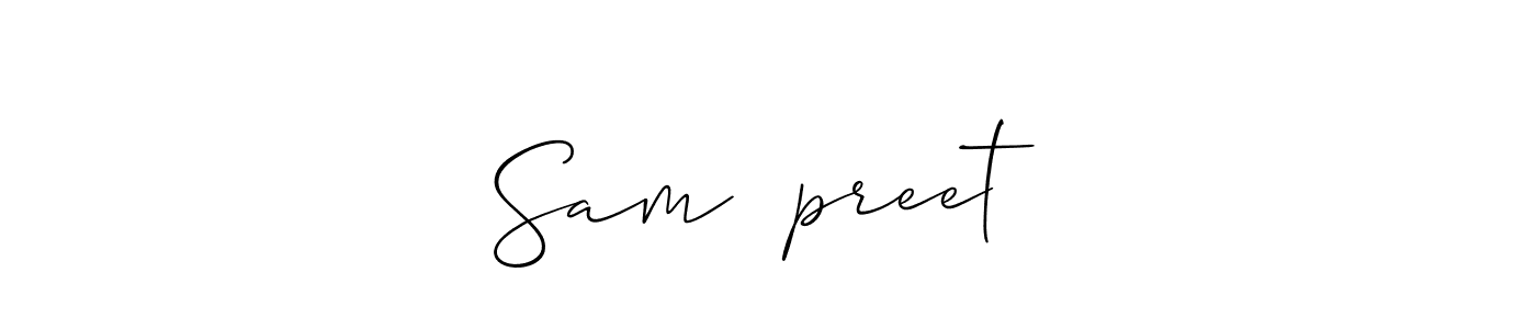 if you are searching for the best signature style for your name Sam❤️preet. so please give up your signature search. here we have designed multiple signature styles  using Allison_Script. Sam❤️preet signature style 2 images and pictures png