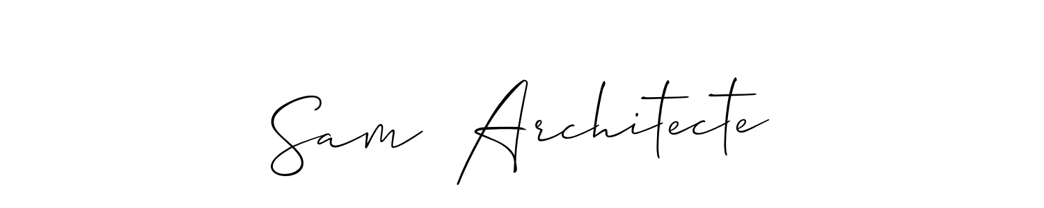 How to Draw Sam  Architecte signature style? Allison_Script is a latest design signature styles for name Sam  Architecte. Sam  Architecte signature style 2 images and pictures png