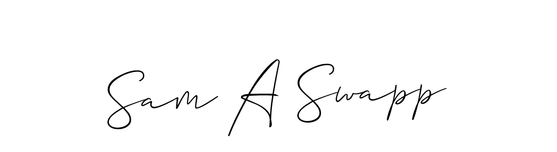 Also we have Sam A Swapp name is the best signature style. Create professional handwritten signature collection using Allison_Script autograph style. Sam A Swapp signature style 2 images and pictures png