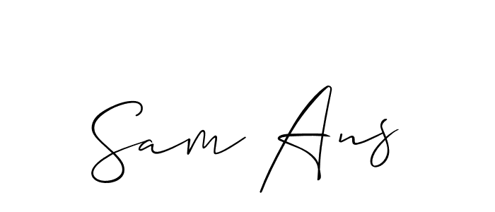 How to make Sam Ans signature? Allison_Script is a professional autograph style. Create handwritten signature for Sam Ans name. Sam Ans signature style 2 images and pictures png