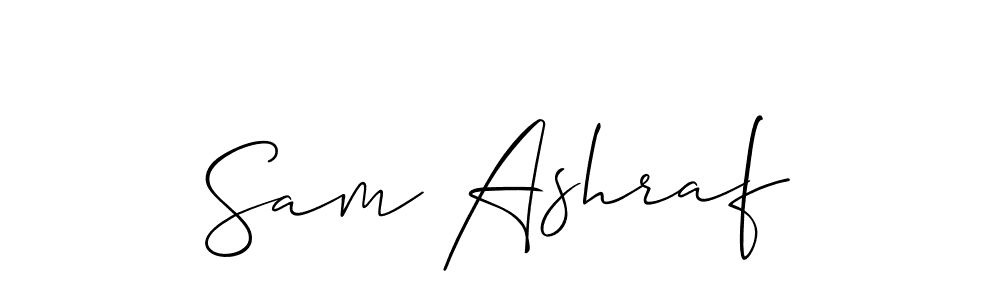 Create a beautiful signature design for name Sam Ashraf. With this signature (Allison_Script) fonts, you can make a handwritten signature for free. Sam Ashraf signature style 2 images and pictures png