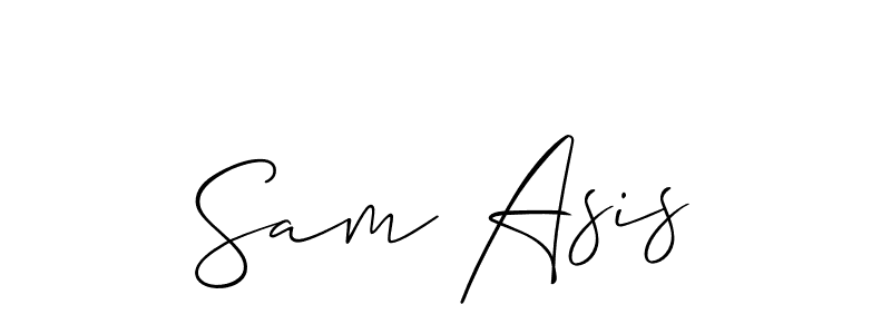 Create a beautiful signature design for name Sam Asis. With this signature (Allison_Script) fonts, you can make a handwritten signature for free. Sam Asis signature style 2 images and pictures png