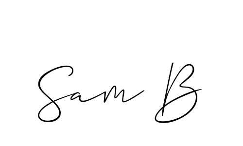 How to make Sam B name signature. Use Allison_Script style for creating short signs online. This is the latest handwritten sign. Sam B signature style 2 images and pictures png