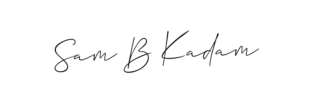 How to make Sam B Kadam name signature. Use Allison_Script style for creating short signs online. This is the latest handwritten sign. Sam B Kadam signature style 2 images and pictures png