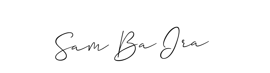 Similarly Allison_Script is the best handwritten signature design. Signature creator online .You can use it as an online autograph creator for name Sam Ba Ira . Sam Ba Ira  signature style 2 images and pictures png