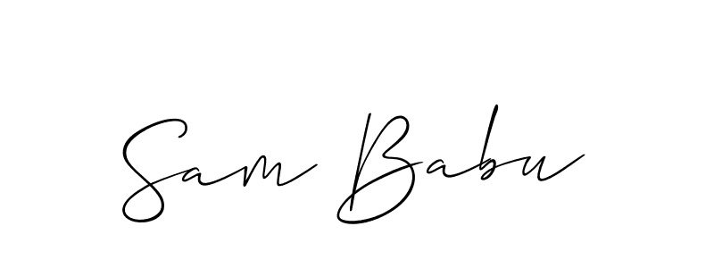 How to Draw Sam Babu signature style? Allison_Script is a latest design signature styles for name Sam Babu. Sam Babu signature style 2 images and pictures png