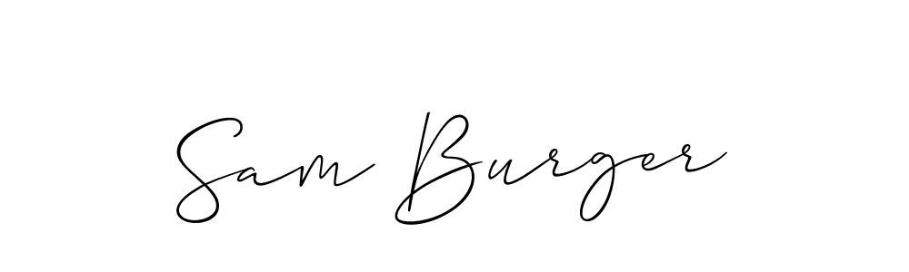 Make a short Sam Burger signature style. Manage your documents anywhere anytime using Allison_Script. Create and add eSignatures, submit forms, share and send files easily. Sam Burger signature style 2 images and pictures png