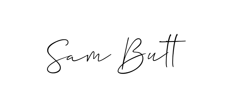 Check out images of Autograph of Sam Butt name. Actor Sam Butt Signature Style. Allison_Script is a professional sign style online. Sam Butt signature style 2 images and pictures png