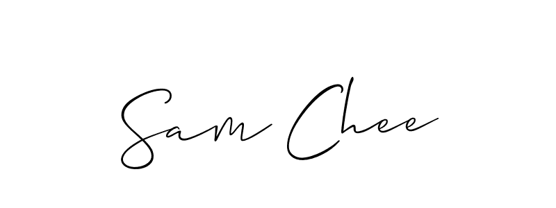 Design your own signature with our free online signature maker. With this signature software, you can create a handwritten (Allison_Script) signature for name Sam Chee. Sam Chee signature style 2 images and pictures png