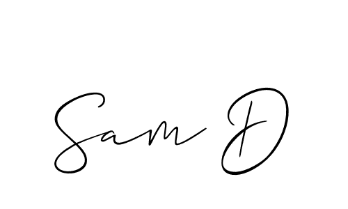 The best way (Allison_Script) to make a short signature is to pick only two or three words in your name. The name Sam D include a total of six letters. For converting this name. Sam D signature style 2 images and pictures png