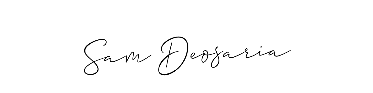 How to make Sam Deosaria signature? Allison_Script is a professional autograph style. Create handwritten signature for Sam Deosaria name. Sam Deosaria signature style 2 images and pictures png