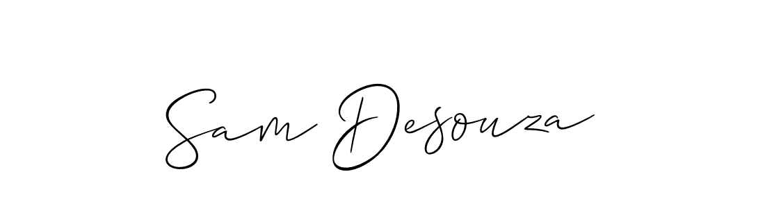 How to Draw Sam Desouza signature style? Allison_Script is a latest design signature styles for name Sam Desouza. Sam Desouza signature style 2 images and pictures png