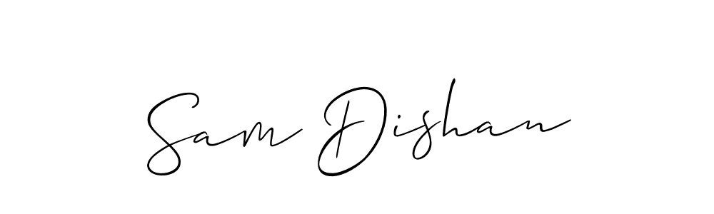 Best and Professional Signature Style for Sam Dishan. Allison_Script Best Signature Style Collection. Sam Dishan signature style 2 images and pictures png
