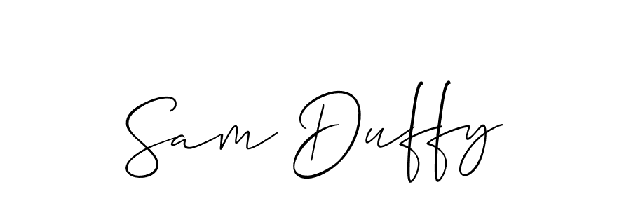 Also we have Sam Duffy name is the best signature style. Create professional handwritten signature collection using Allison_Script autograph style. Sam Duffy signature style 2 images and pictures png