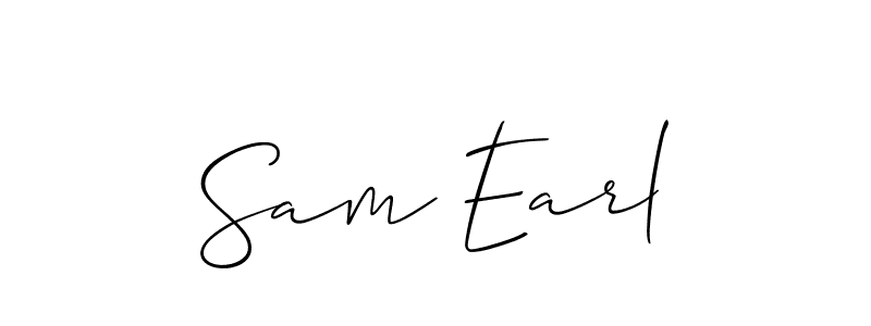 You should practise on your own different ways (Allison_Script) to write your name (Sam Earl) in signature. don't let someone else do it for you. Sam Earl signature style 2 images and pictures png