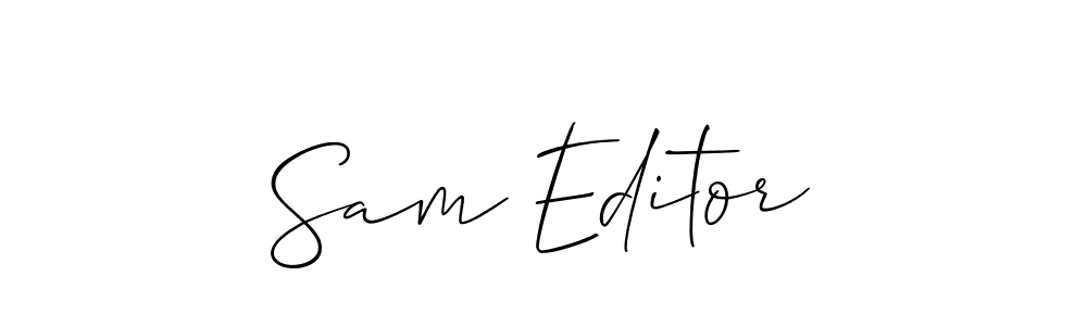 The best way (Allison_Script) to make a short signature is to pick only two or three words in your name. The name Sam Editor include a total of six letters. For converting this name. Sam Editor signature style 2 images and pictures png