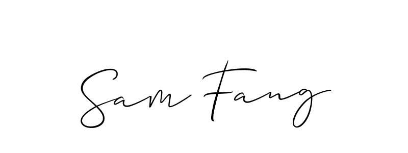 How to make Sam Fang signature? Allison_Script is a professional autograph style. Create handwritten signature for Sam Fang name. Sam Fang signature style 2 images and pictures png