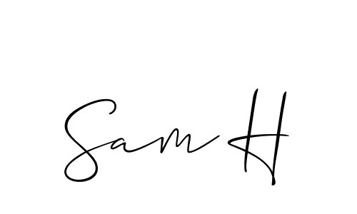 Best and Professional Signature Style for Sam H. Allison_Script Best Signature Style Collection. Sam H signature style 2 images and pictures png