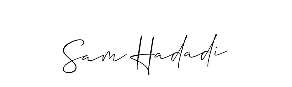 Check out images of Autograph of Sam Hadadi name. Actor Sam Hadadi Signature Style. Allison_Script is a professional sign style online. Sam Hadadi signature style 2 images and pictures png