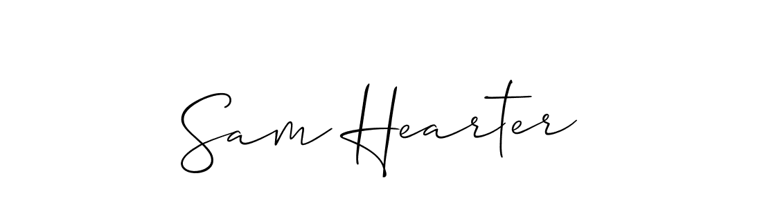 Also You can easily find your signature by using the search form. We will create Sam Hearter name handwritten signature images for you free of cost using Allison_Script sign style. Sam Hearter signature style 2 images and pictures png