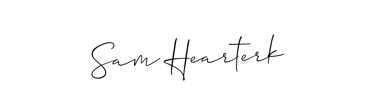 Sam Hearterk stylish signature style. Best Handwritten Sign (Allison_Script) for my name. Handwritten Signature Collection Ideas for my name Sam Hearterk. Sam Hearterk signature style 2 images and pictures png